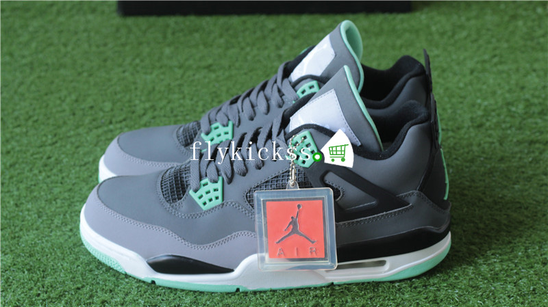 Authentic Air Jordan IV 4 Green Glow